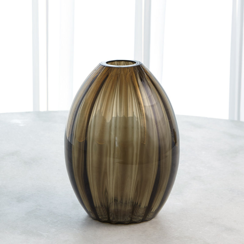 Balloon Vase-Bronze, 11.5" H x 8.25" W x 8.25" D