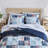 Courtepointe réversible en coton bleu Prospect Harbor Nautica-97843722