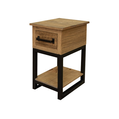 Lener Solid Wood Frame End Table with Storage
