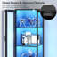 Vitrine d'angle avec portes en verre et lumières DEL 3 couleurs