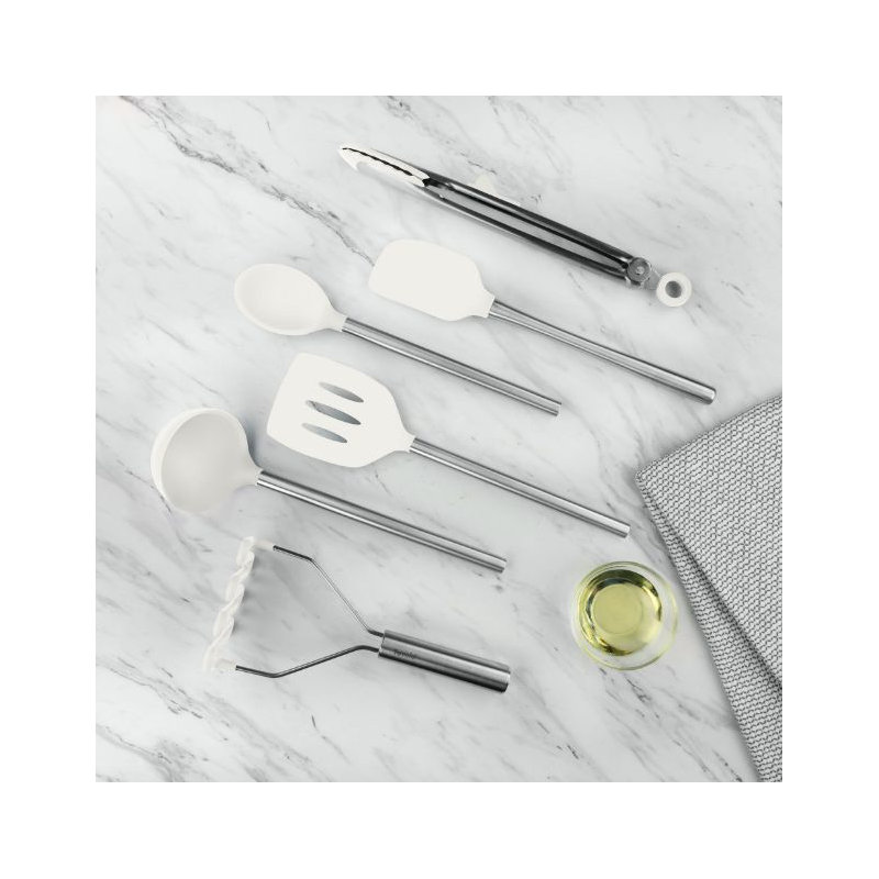 Silicone Utensil Set of 6 - Black, White