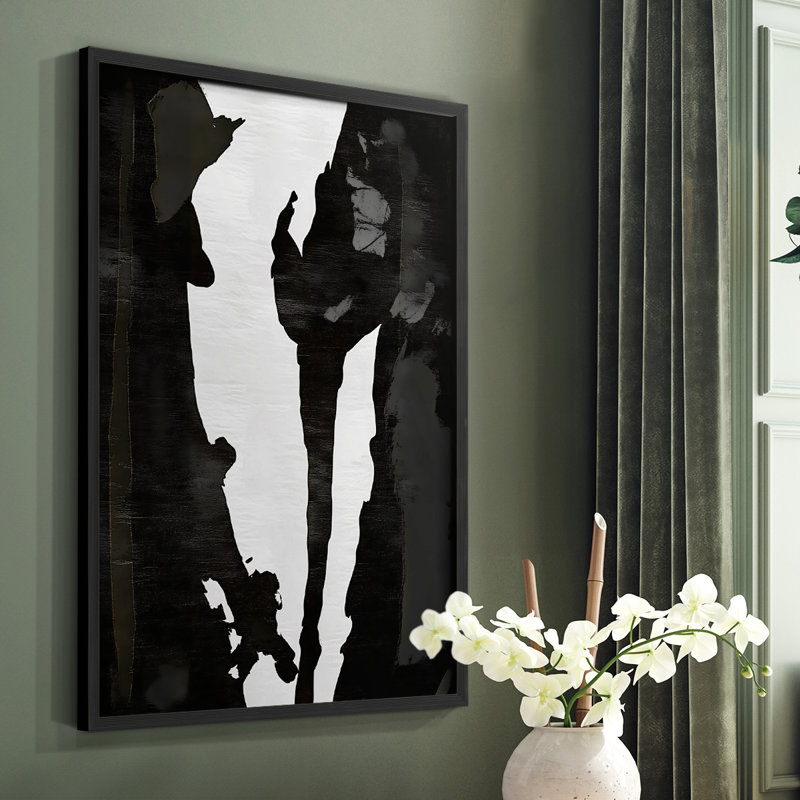 Abstract CLXXVII Framed Print - Ready To Hang, 10" H x 8" W, Black