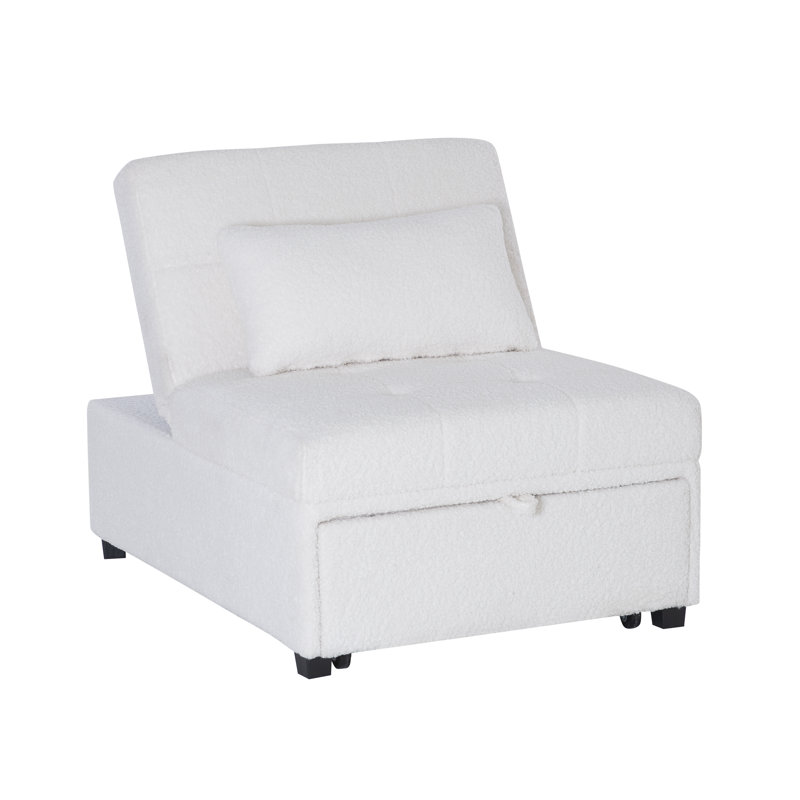 Hulse 3-in-1 Sherpa Convertible Sleeper Chair