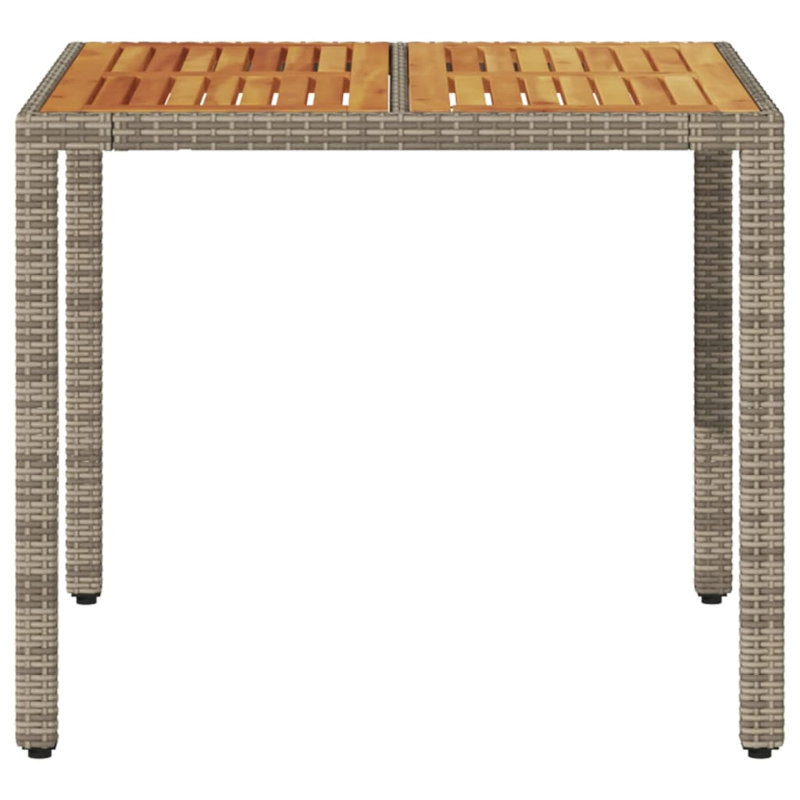 Aislynne Square Solid Wood Outdoor Dining Table - 90 cm W 90 cm D, Grey