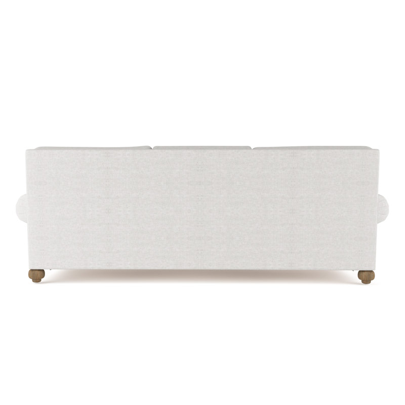 Canapé Leroy, H 36 po x l 108 po x P 43 po, Velours moelleux argenté, Patiné