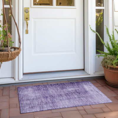 Tapis mauve lavable à la machine intérieur / extérieur Xhevrie