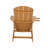 Outdoor Adirondack Chair, Weather-Resistant HIPS Patio Lounge Chair, 1Pcs Fixed Seating For Porch, Garden, Deck, Backyard, Natural-1113124280