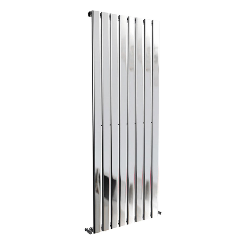 Shonnard Vertical Single Flat Panel Radiator, Chrome, 180cm H x 27.2cm W