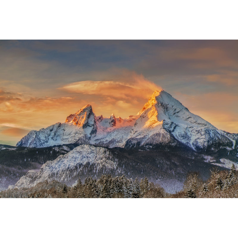 Watzmann At Sunrise by DieterMeyrl - Wrapped Canvas Print, 81cm H x 122cm W x 3.8cm D