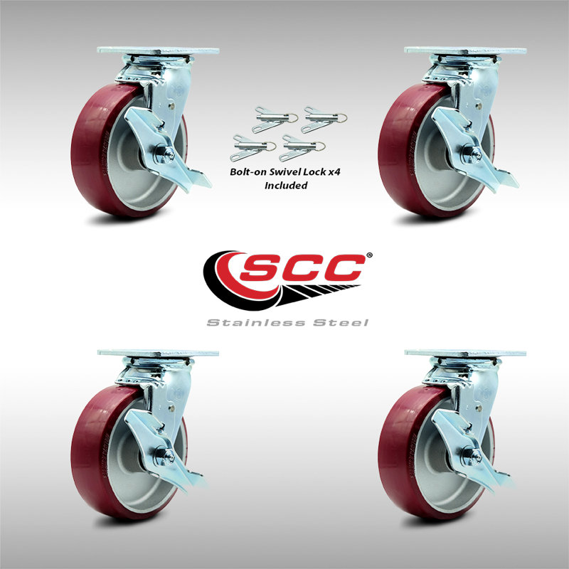 Poly on Aluminum Caster