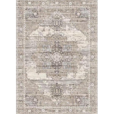 Tapis lavables - Grands tapis pour salon Tapis antitaches pour tapis rétro pour chambre à coucher avec envers antidérapant Tapis de décoration pour plancher (noir)