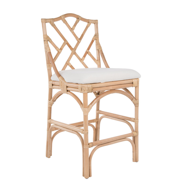 Alderson Upholstered Counter Stool, Natural, Counter Stool (27.5" Seat Height)