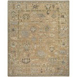 Sinclair Hand Knotted Wool Area Rug in Brown