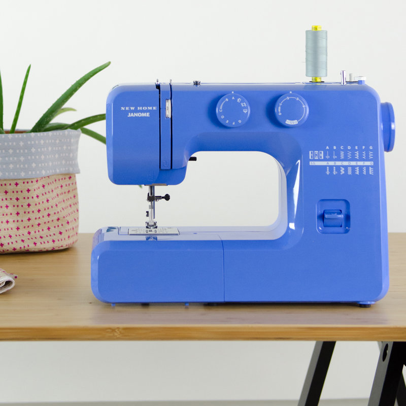 Janome Blue 15-Stitch Beginner-Friendly Sewing Machine