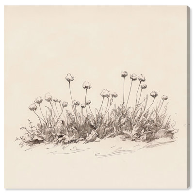 Art botanique rétro sur toile, "Fleet Shadows of Spring" par Art Remedy