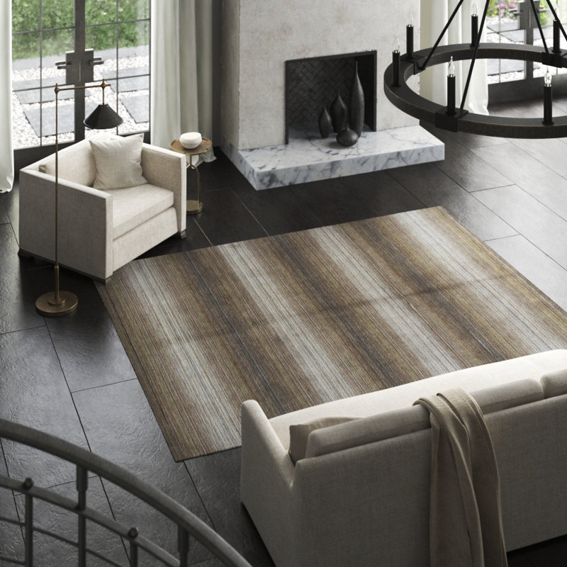 Gabbeh Wool Striped Area Rug