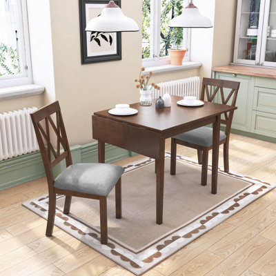 29"- 45" Extendable Dining Table For 4, Folding Kitchen Table With Rubberwood Legs, Space-Saving Dinner Table For Living Room, Kitchen, Dining Room, Small Space (Only Table)