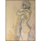 Nude 1 by Lillian August - Floater Frame Painting on Canvas
