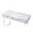 Contemporary White Marble-impression Writing Desk With Elements And Functional Storage Sophisticated Table Marble-effect Surface Base