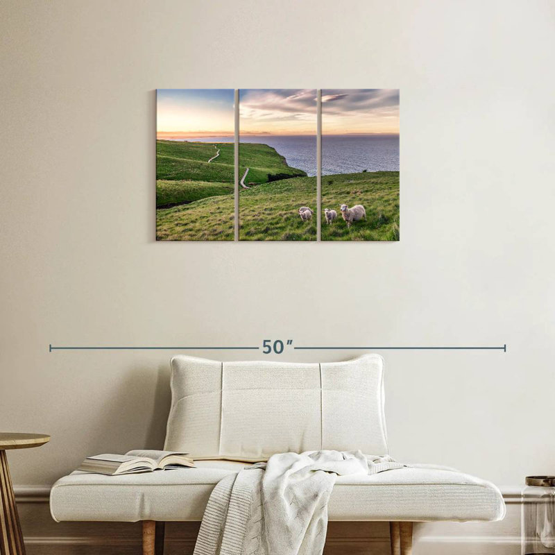Gillard Sheep On Christchurch Cliff, 20" H x 33" W