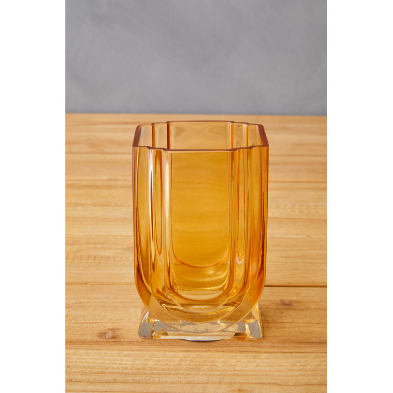 Daiji Glass Table Vase, Yellow
