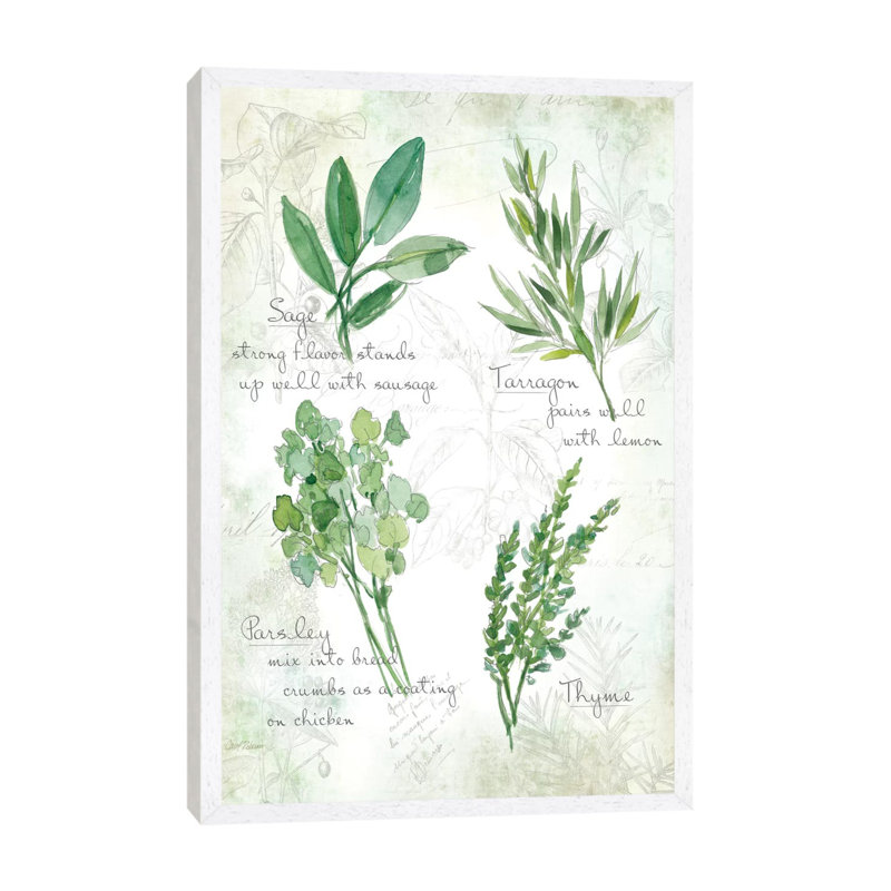 Fresh Herbs II by Carol Robinson - Floater Frame Print on Canvas, 66.04 cm H x 45.72 cm W, White