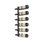Ensemble de porte-bouteilles hélicoïdaux muraux en métal noir mat 6 bouteilles Lleucu - 30 po, orienté vers la droite