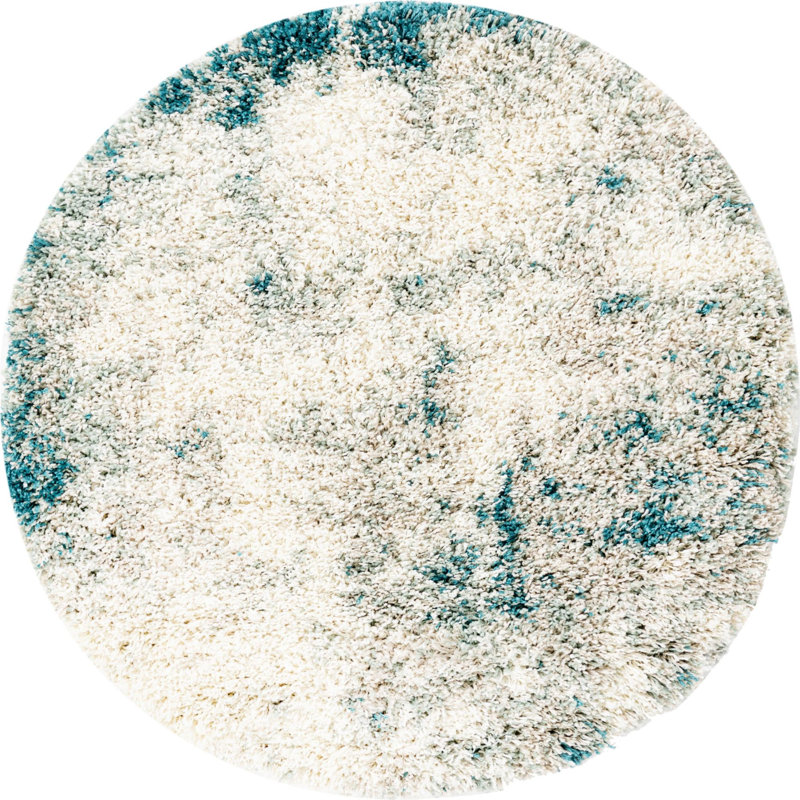 Performance Abstract Indoor Rug, Round 3'3"