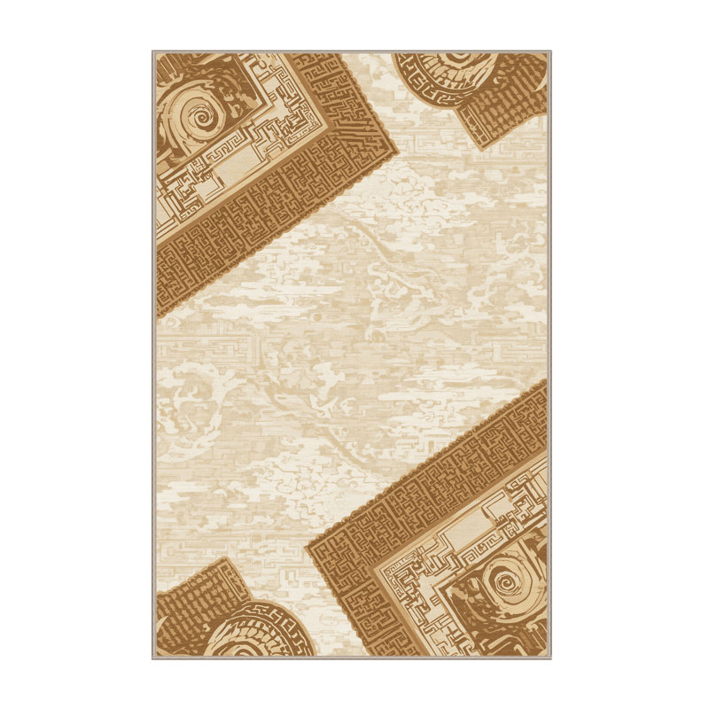 Tapis oriental beige lavable à la machine Ramirez, 8x12