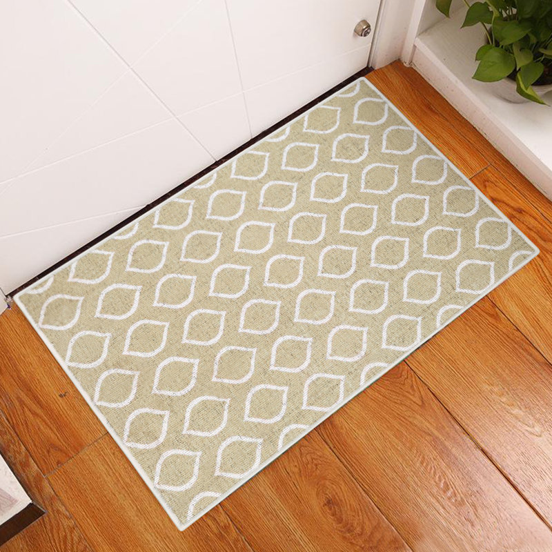 Tapis d'intérieur antidérapant Banhart 36 po x 24 po, Jaune crème banane