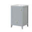 Meuble-lavabo de 20 po avec lavabo, armoire de salle de bain avec porte à fermeture douce, support de rangement et tiroir, gris (ancien SKU: N725P185452E)