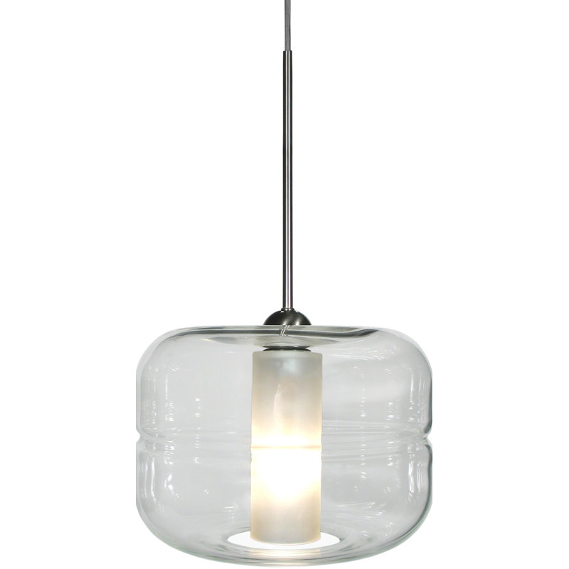 Helsinki 1-Light Pendant, Dark Bronze, Clear, Dome