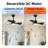 28" Ultra-Quiet Modern Ceiling Fan with 3-Color LED Lighting, Energy-Saving DC Motor & Remote, 3 ABS Blades-1852549627