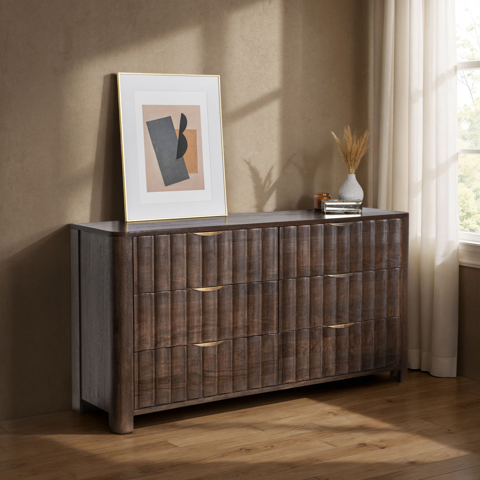 Baylee 6-drawer Mango Wood Dresser