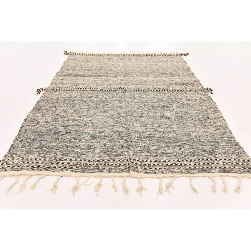Tapis noir et blanc Orpheus
