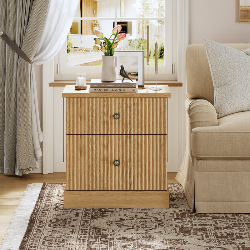 57.7cm W Bedside Table, Ivory