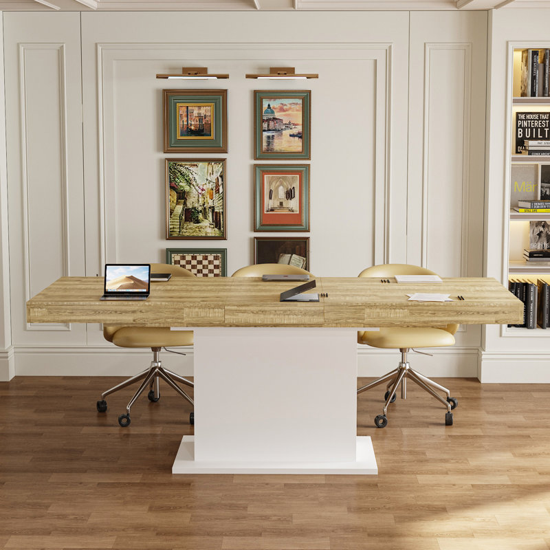 Table de conférence extensible de 78,7 po de largeur pour 6 à 8 personnes