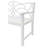 Outdoor White Patio Bench - Metal Frame With And Armrest, Strong Rustproof, , For 2-3 Persons, Easy Installation Rest Back Arm Supports, Rust-, Holds People, Setup