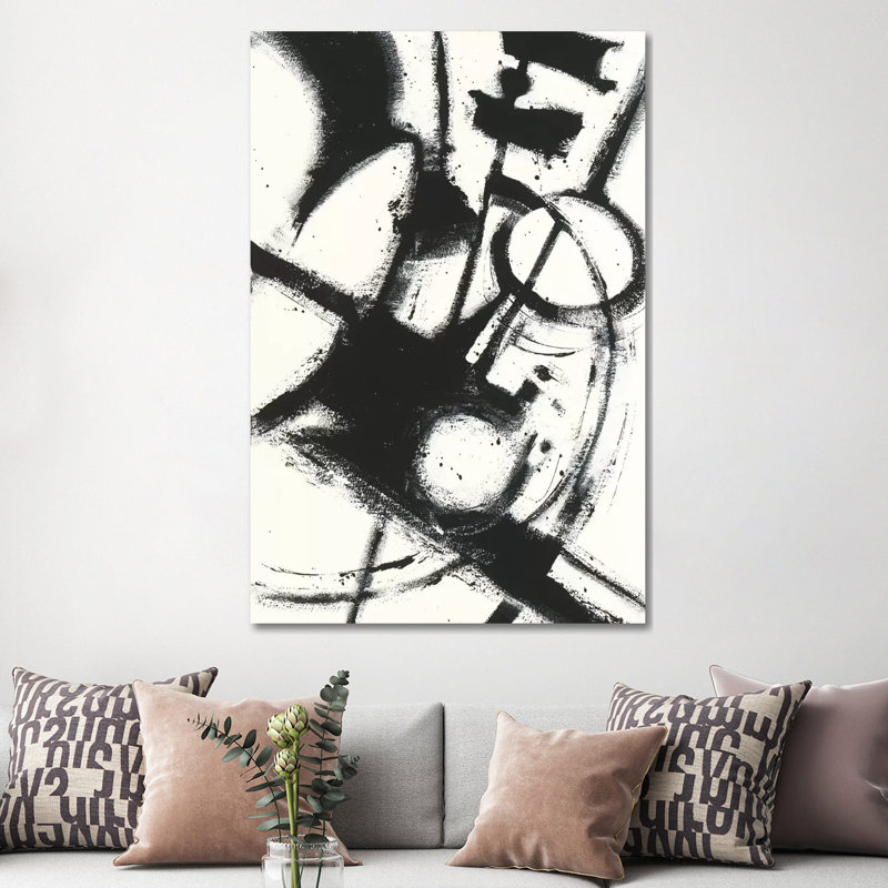 Expression Abstract II.A by Shirley Novak - Painting on Canvas, 20.32 cm H x 30.48 cm W, Wrapped Canvas