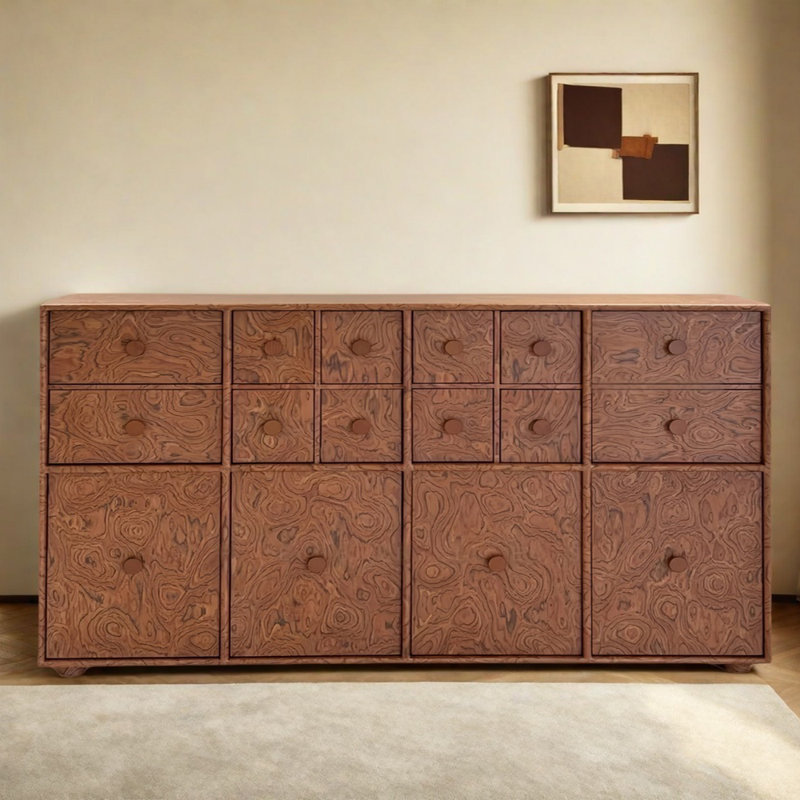 Buffet à tiroirs rétro, H 33,46 po x l 70,87 po x P 15,75 po