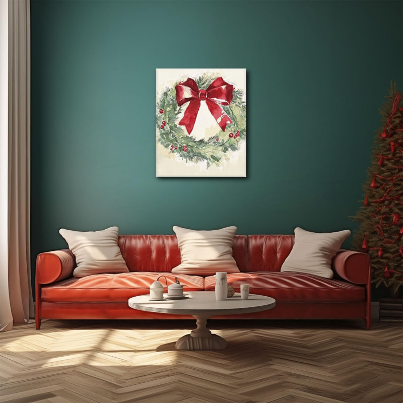 Art mural en toile de Noël sans cadre 16 po x 20 po