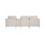 Canapé modulaire convertible en velours côtelé avec porte-gobelets, USB, trois places, beige-2123710070