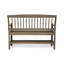 Banc en bois d'acacia Classic Farmhouse avec tablette de rangement intégrée-211250088