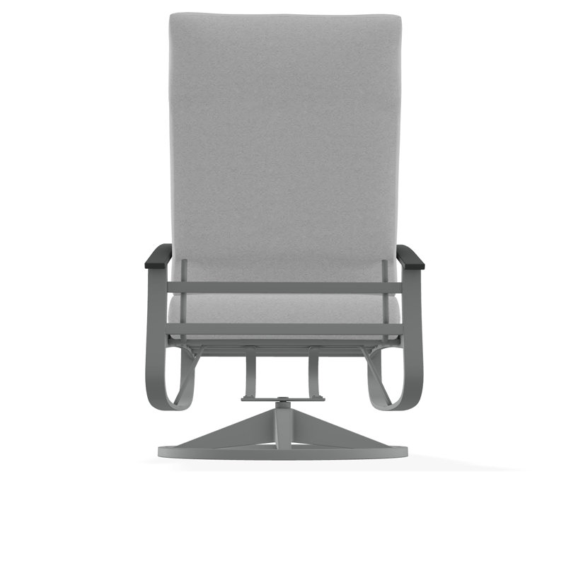 Belle Isle Outdoor Lounge Chair, Graphite, Grasscloth Cloud