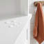 Armoire d'angle haute triangulaire avec 3 tiroirs et tablettes réglables | Unité de rangement peu encombrante pour la salle de bain, la cuisine et le salon, fini peint en panneau de fibres à densité moyenne-1174173319