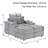 43" Corduroy Upholstered Sofa-1900019262