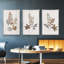 Autumn Leaves I - Ensemble de 3 cadres flottants sur toile-97759085-97759086