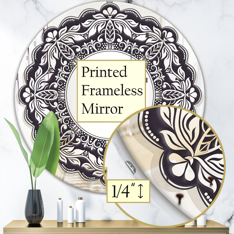 Miroir mural Mandala, H 31,5 po x l po