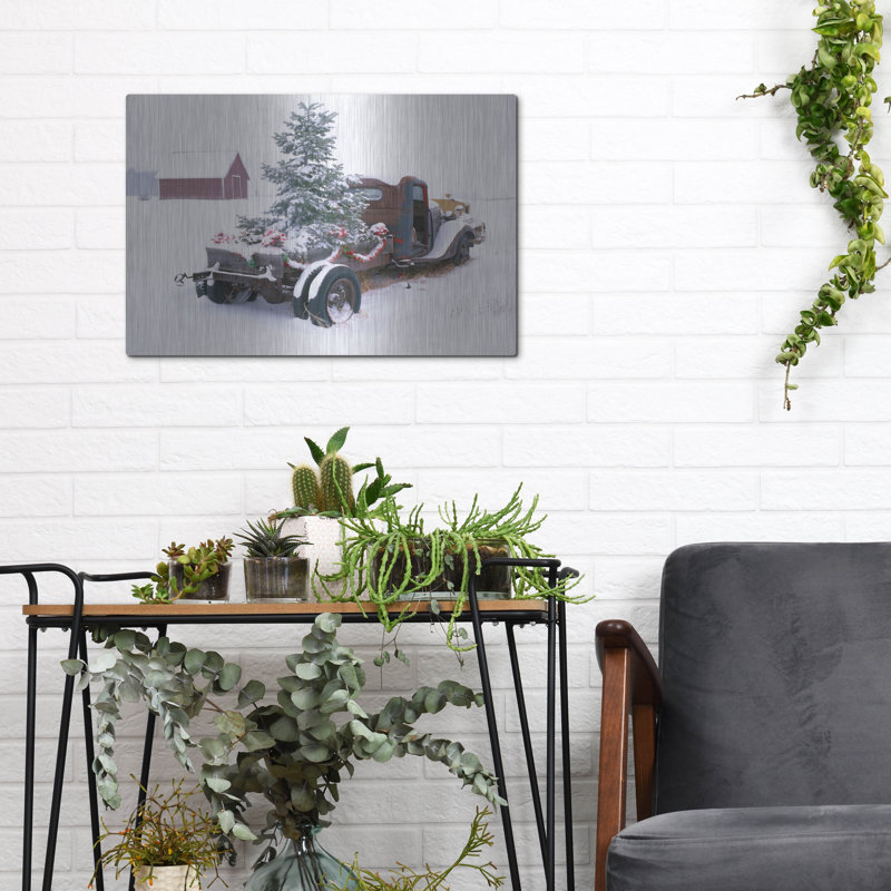 «Christmas Truck» par Dennis Frates, H 12 po x l 16 po