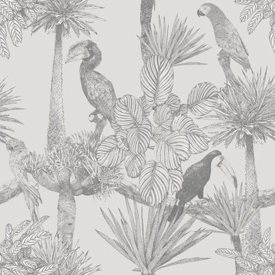 Tropical Birds and Palm Tree by Mattgrove
